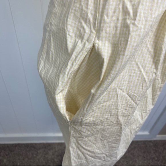 YELLOW Gingham Sleeveless Cotton Dress Size 12 - Picture 5 of 12